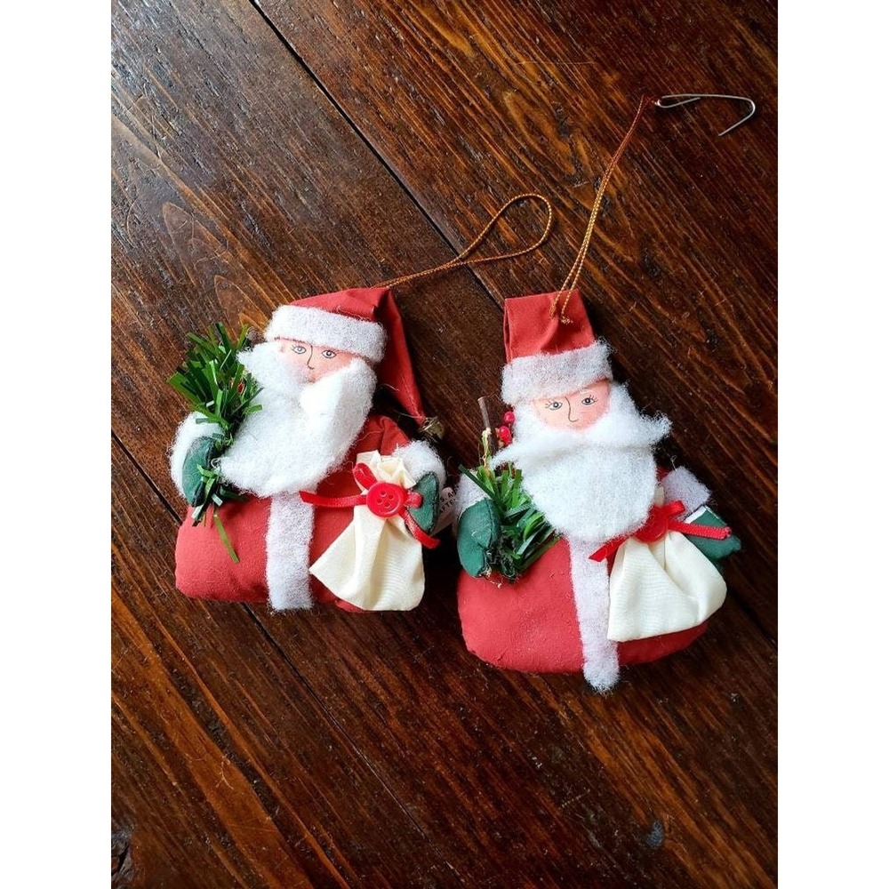 1995 Kurt S. Adler 7"‎ Santa Ornaments | Vintage Christmas tree Decor